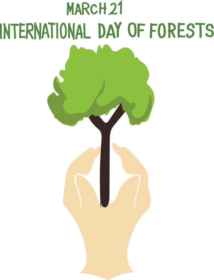 internationaler Tag der Wälder vektor