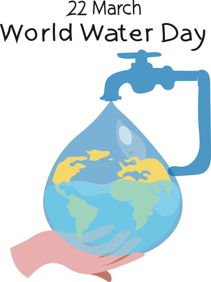 Welt Wasser Tag Vektor Illustration.