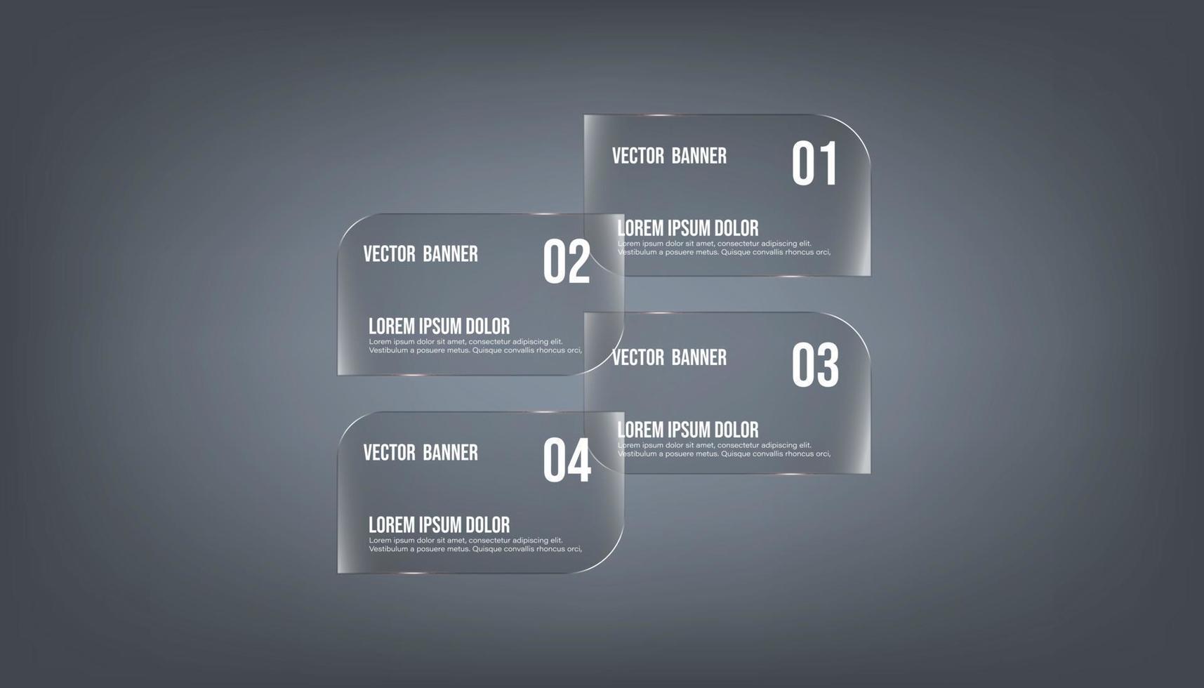 transparent grafisk design vektor baner. infographic design vektor kan vara Begagnade för arbetsflöde layout, diagram, årlig Rapportera, webb design. företag begrepp med 4 alternativ, steg eller processer.