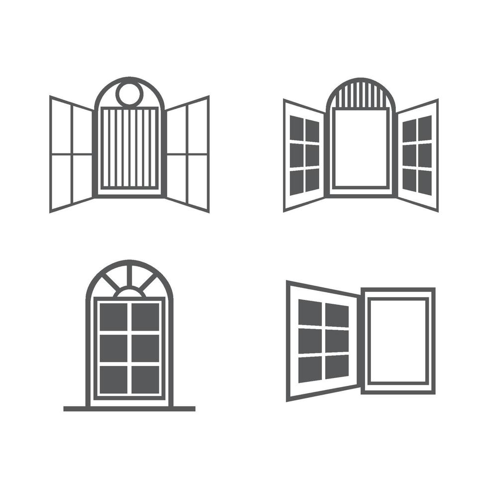 fönster logotyp bilder illustration set vektor