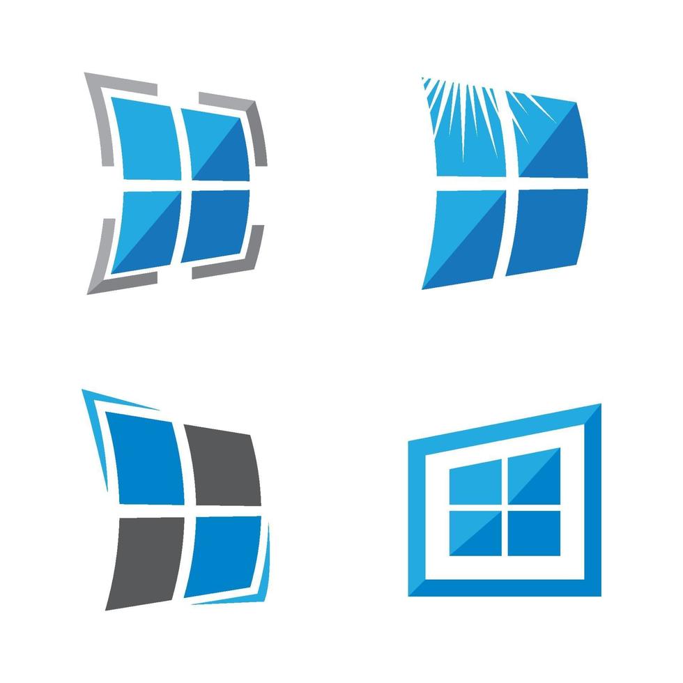 Fenster Logo Bilder Illustration Set vektor