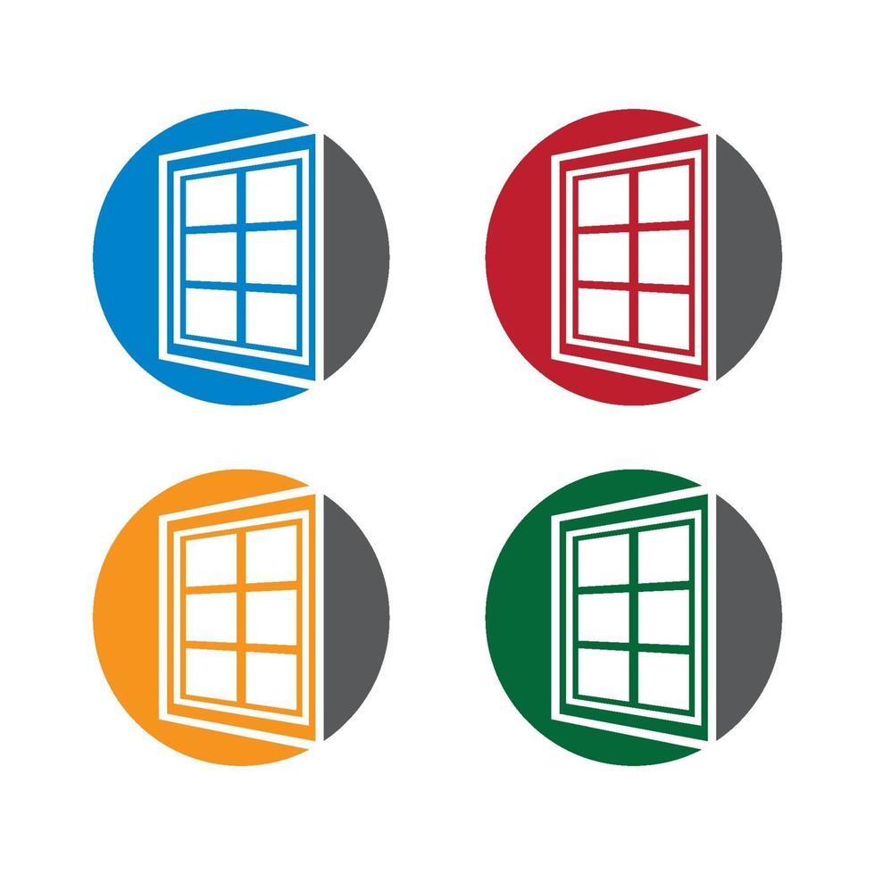 Fenster Logo Bilder Illustration Set vektor