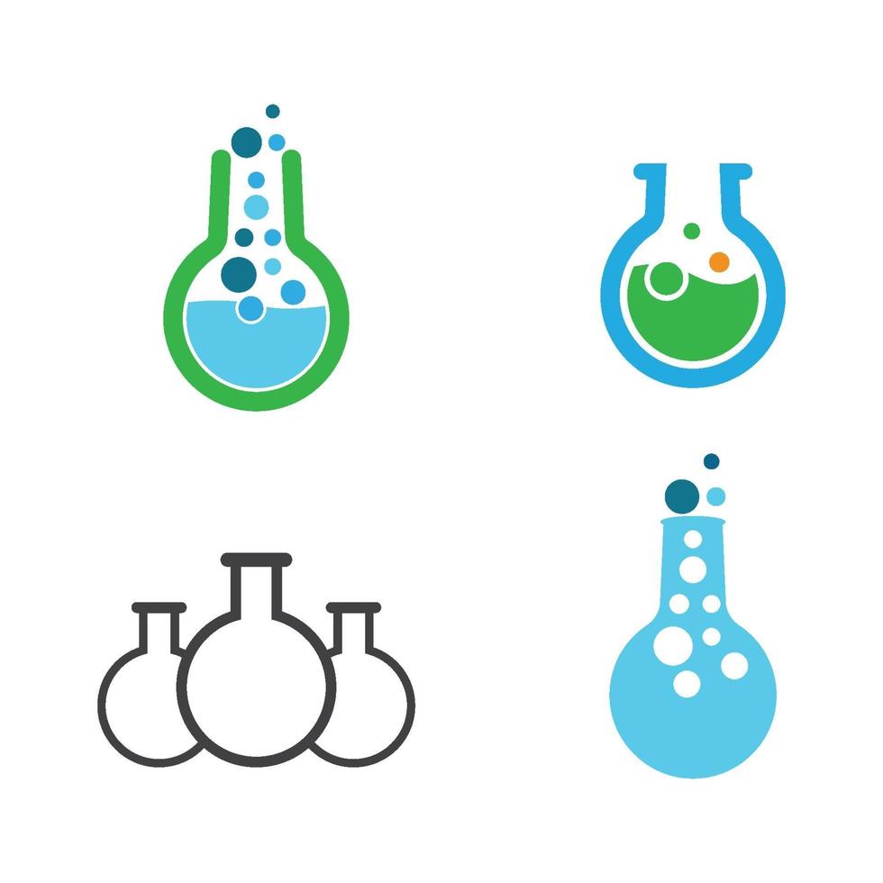 laboratorie logotyp bilder illustration set vektor