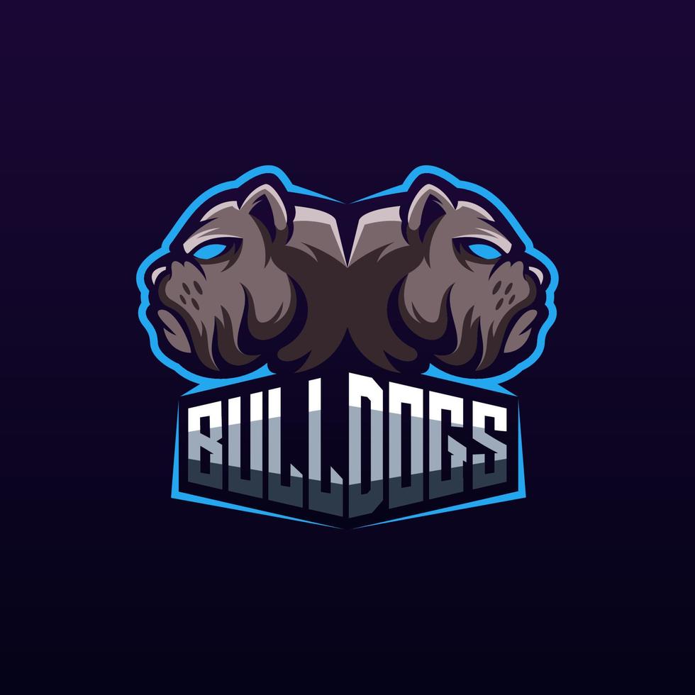 bulldoggar logotyp design vektor