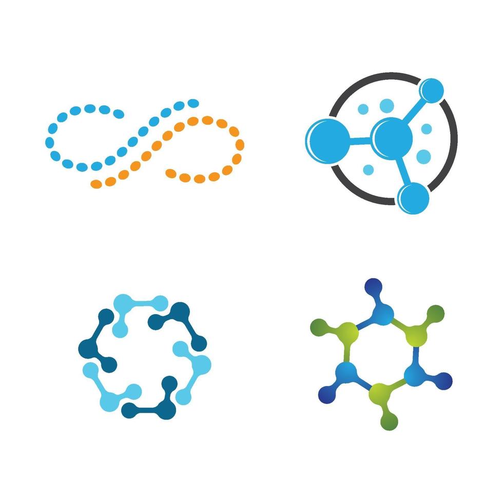 Molekül-Logo-Design-Set vektor