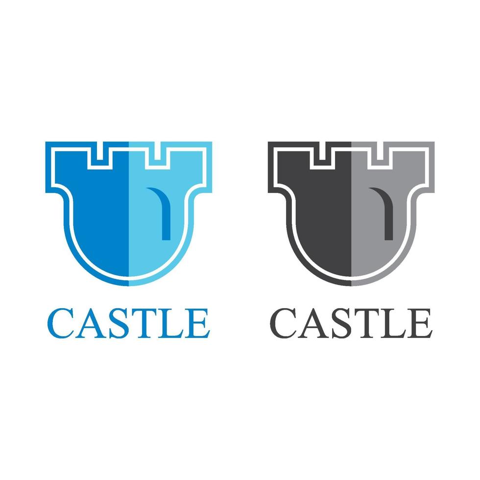 Schloss Logo Bilder gesetzt vektor