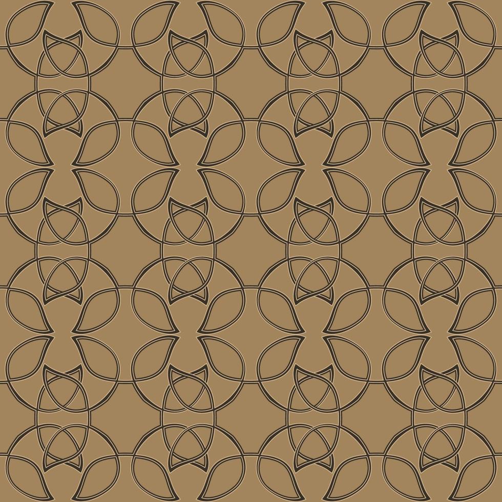 keltiskt sömlöst etniskt mönster. linjär stil. keltisk linjär prydnad i bruna eller beige toner. vektor