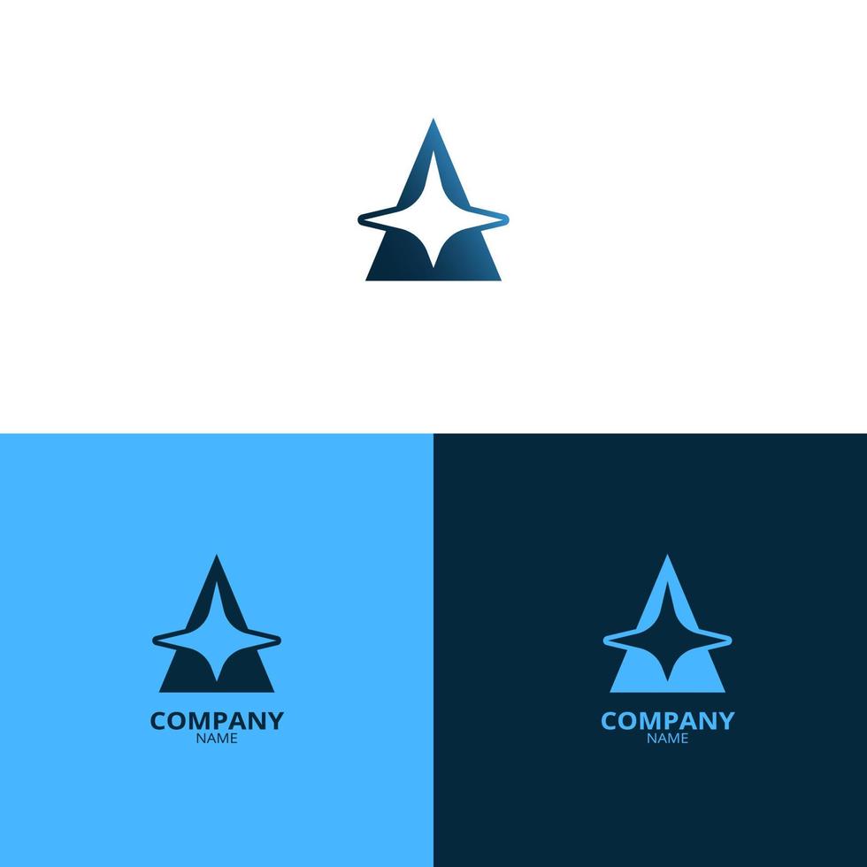 en brev logotyp med skön ljus blå och mörk blå lutning Färg, som är enkel och elegant. lämplig för förstärkning din företag identitet vektor