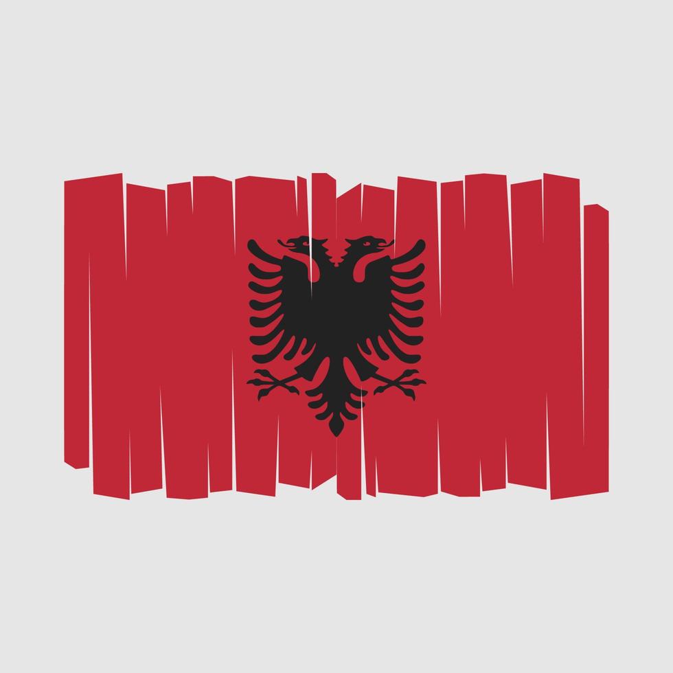 Albanien flagga vektor