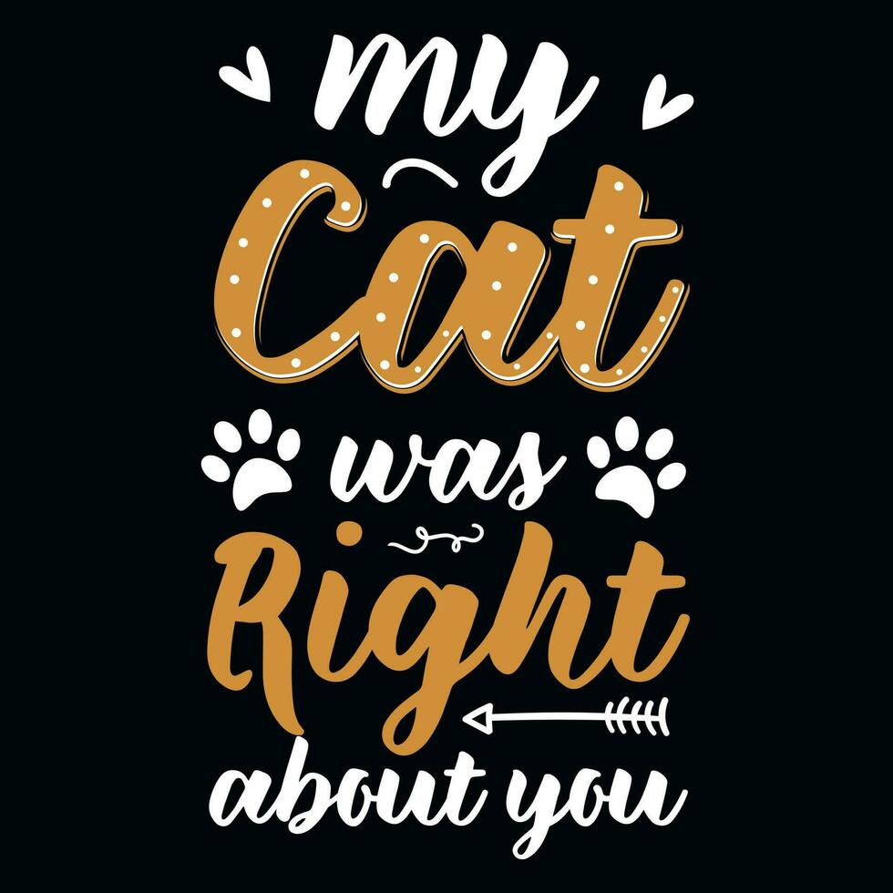 Katzen typografisch T-Shirt Design Vektor Design