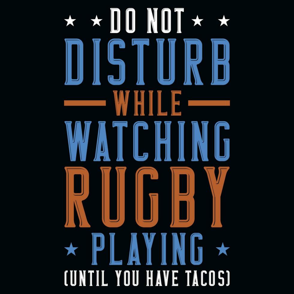 rugby spelar typografisk tshirt design vektor