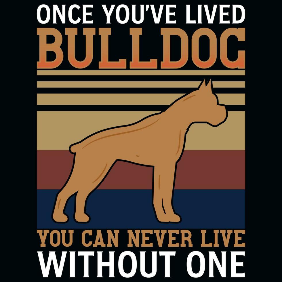 Bulldogge oder Hunde typografisch oder Grafik T-Shirt Design vektor