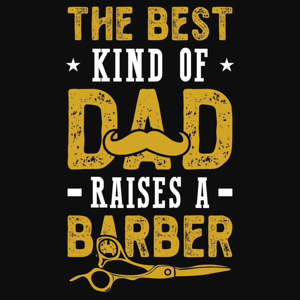 Barbier Papa typografisch T-Shirt Design vektor