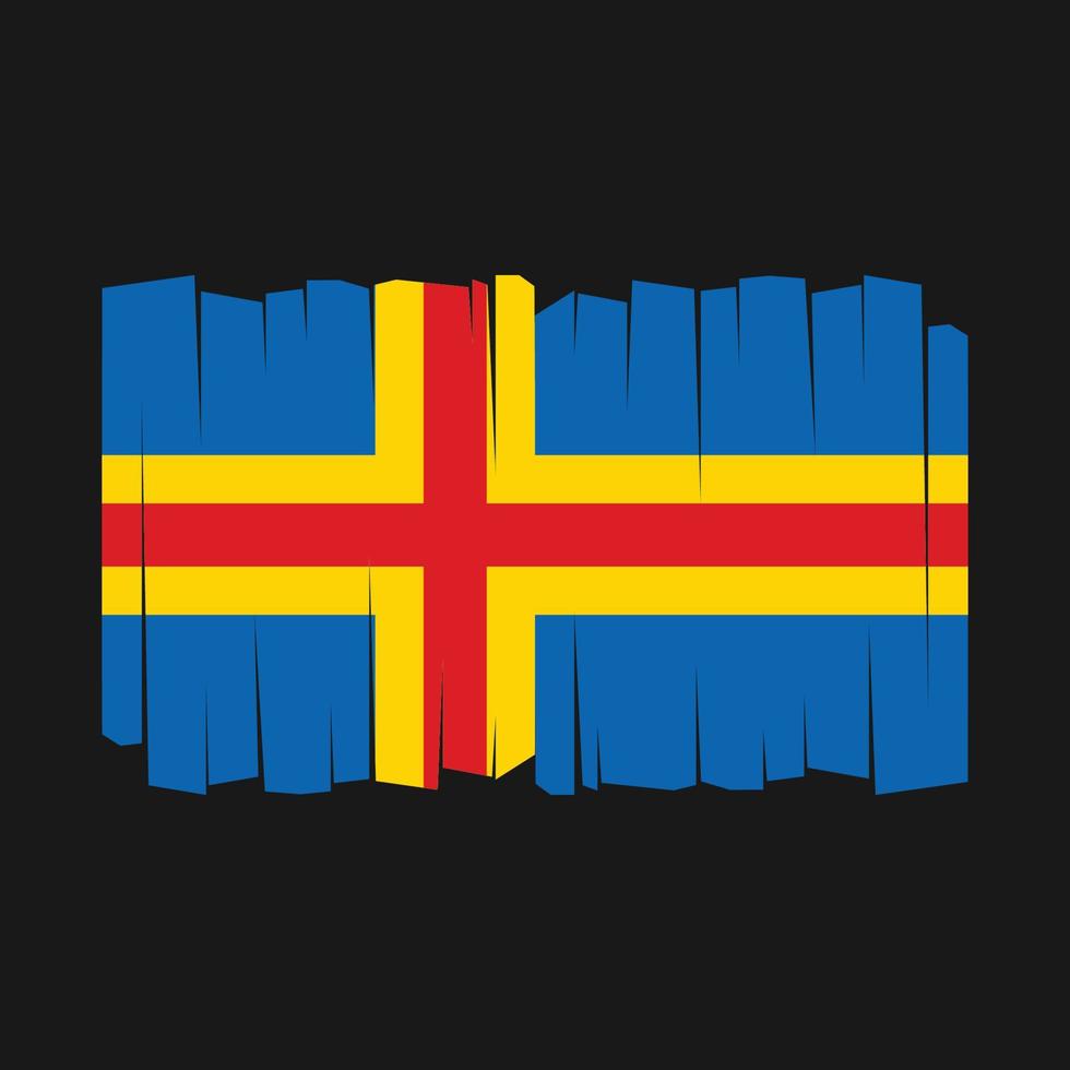 åland öarna flagga vektor