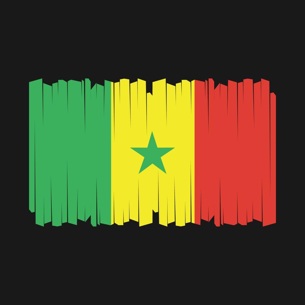 senegal flagge vektor