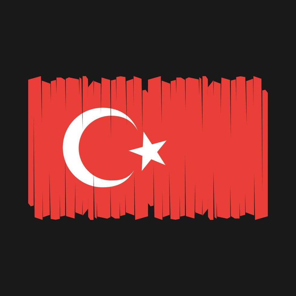 Turkiet flagga vektor