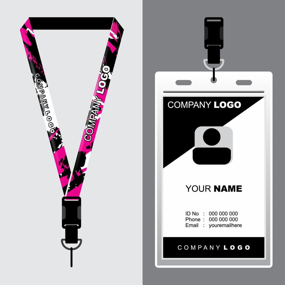 Lanyard Design Inspiration zum Ihre Unternehmen cool Namensschild Seil Design Folge 10 voll Vektor