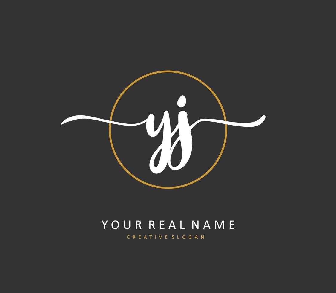 yja Initiale Brief Handschrift und Unterschrift Logo. ein Konzept Handschrift Initiale Logo mit Vorlage Element. vektor