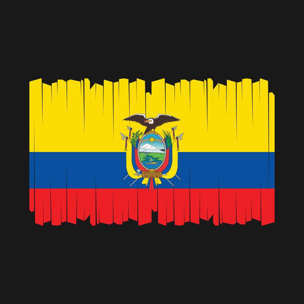 ecuador flagga borsta vektor