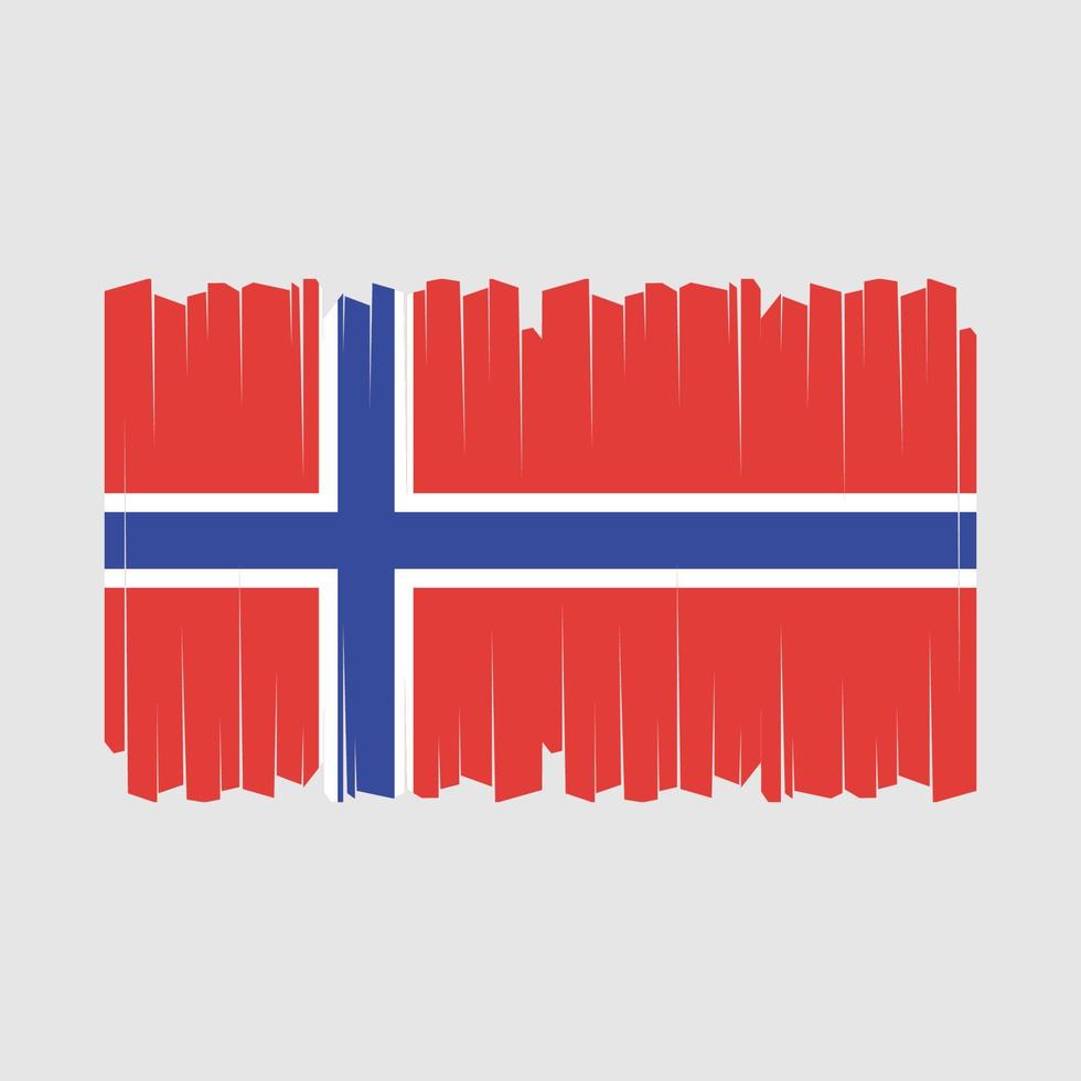 Norge flagga borsta vektor