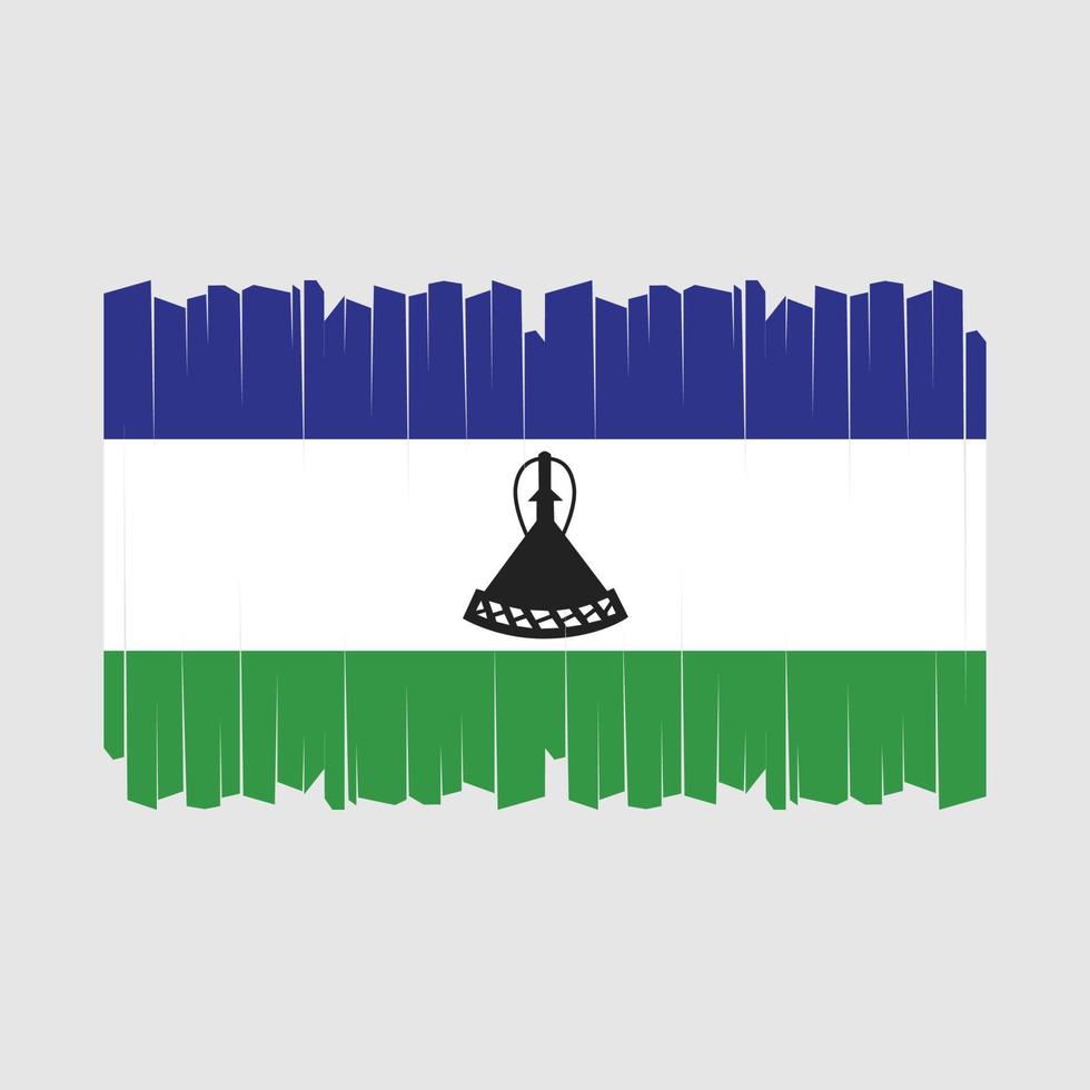 lesotho flagga borsta vektor