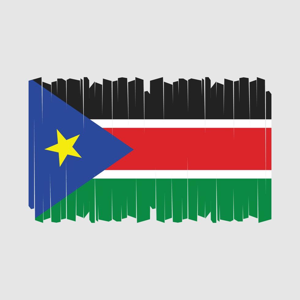 söder sudan flagga borsta vektor