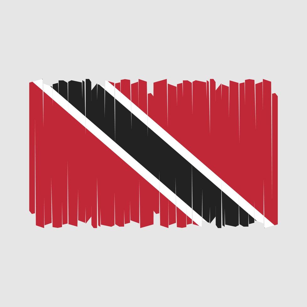 trinidad flagga borsta vektor