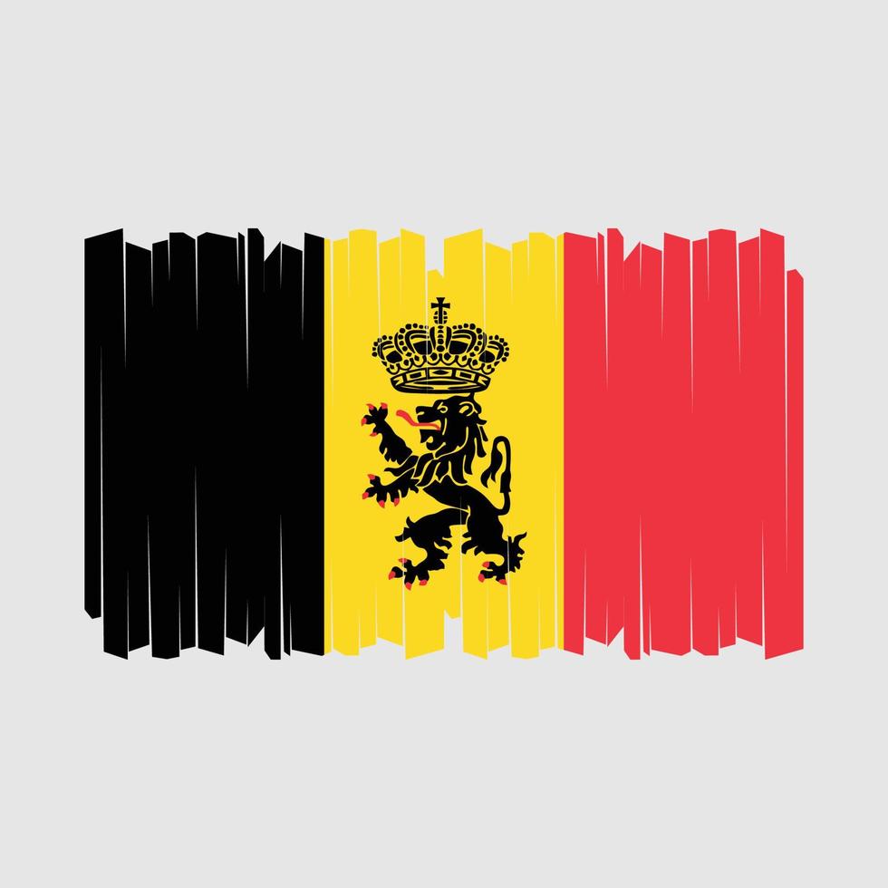 Pinselvektor mit belgischer Flagge vektor