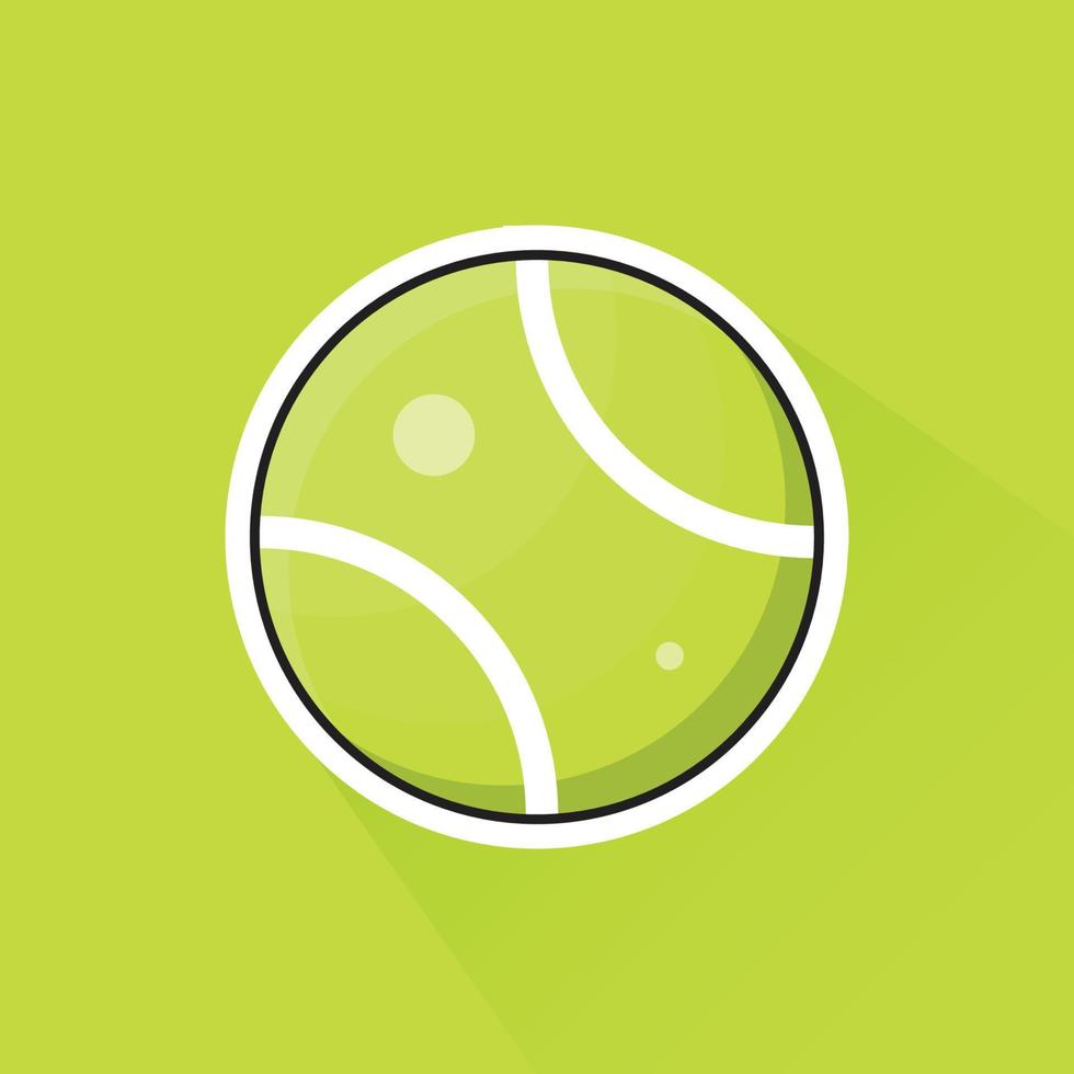 Illustration von Tennis Ball im eben Design vektor
