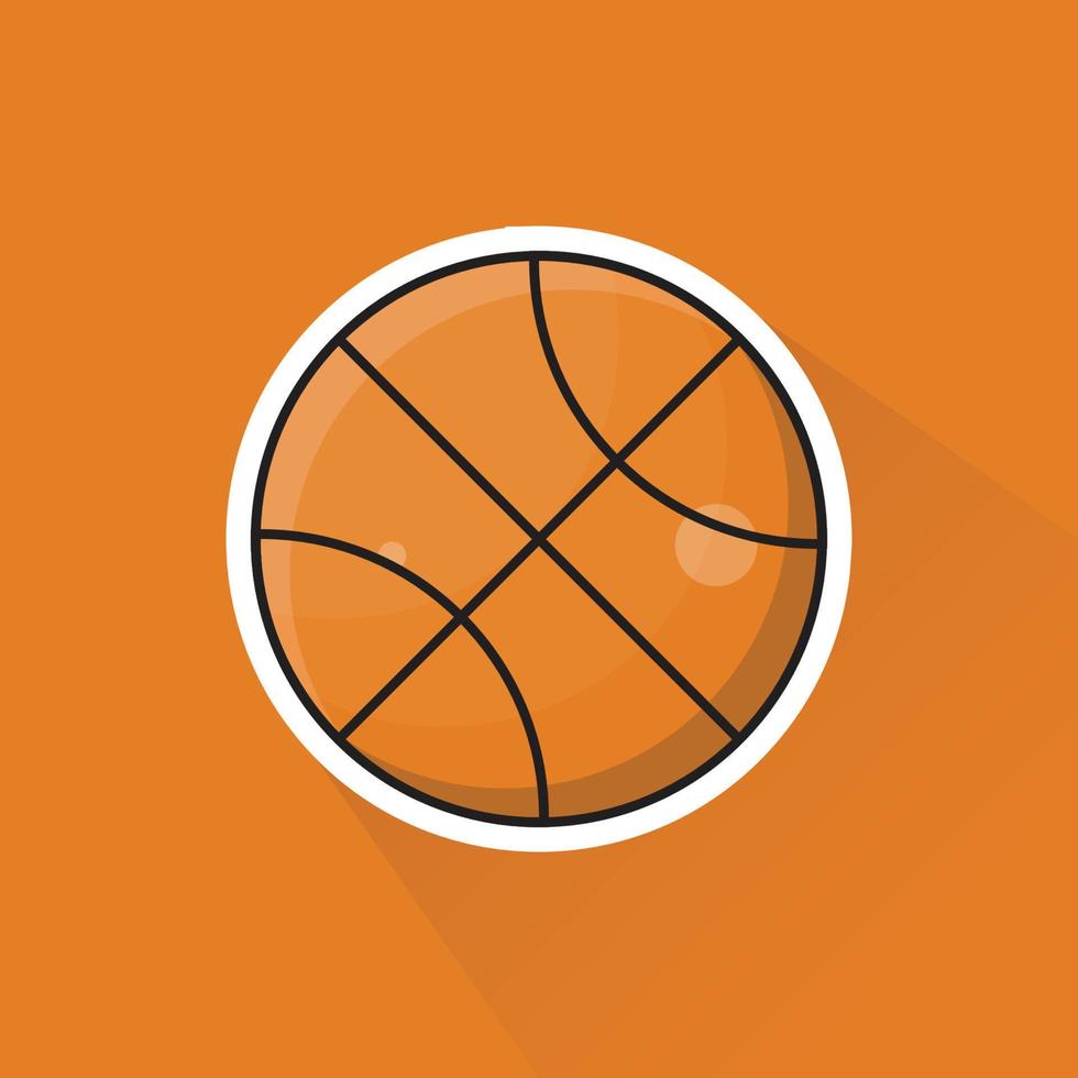 Illustration von Basketball im eben Design vektor