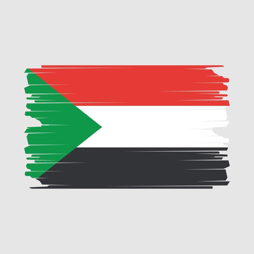 Sudan Flagge Illustration vektor