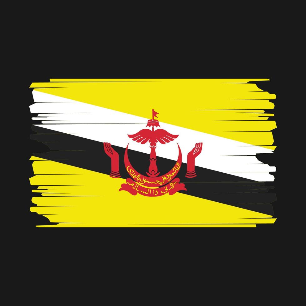 brunei flagga illustration vektor