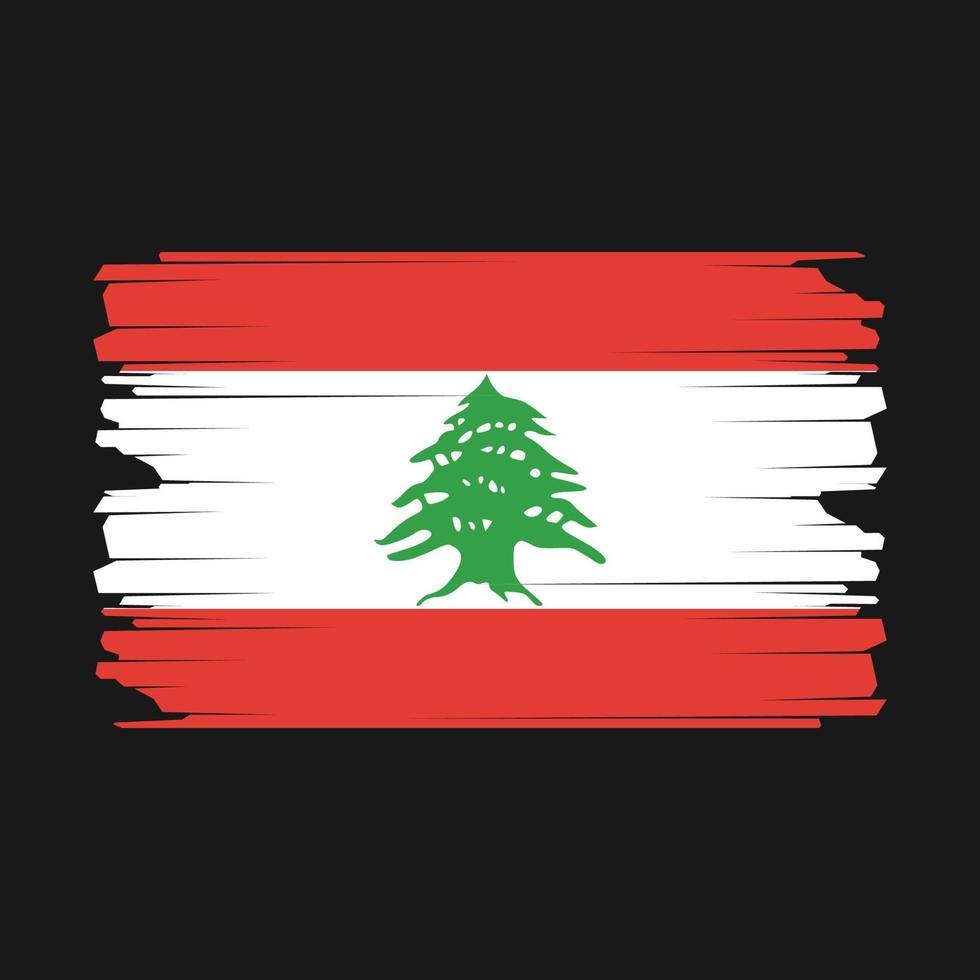 Libanon Flagge Illustration vektor