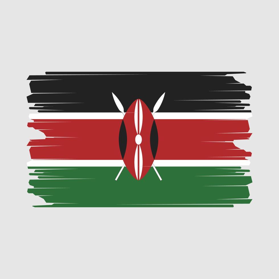 kenya flagga illustration vektor