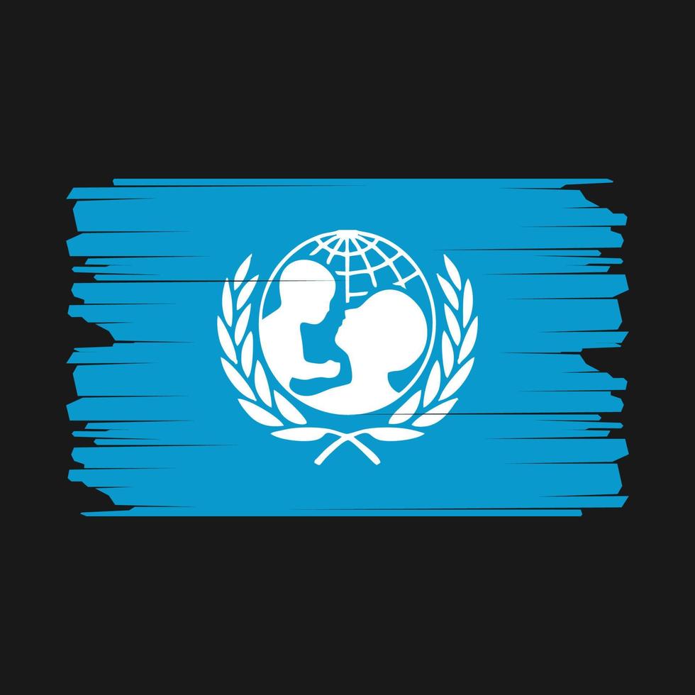 UNICEF Flagge Illustration vektor