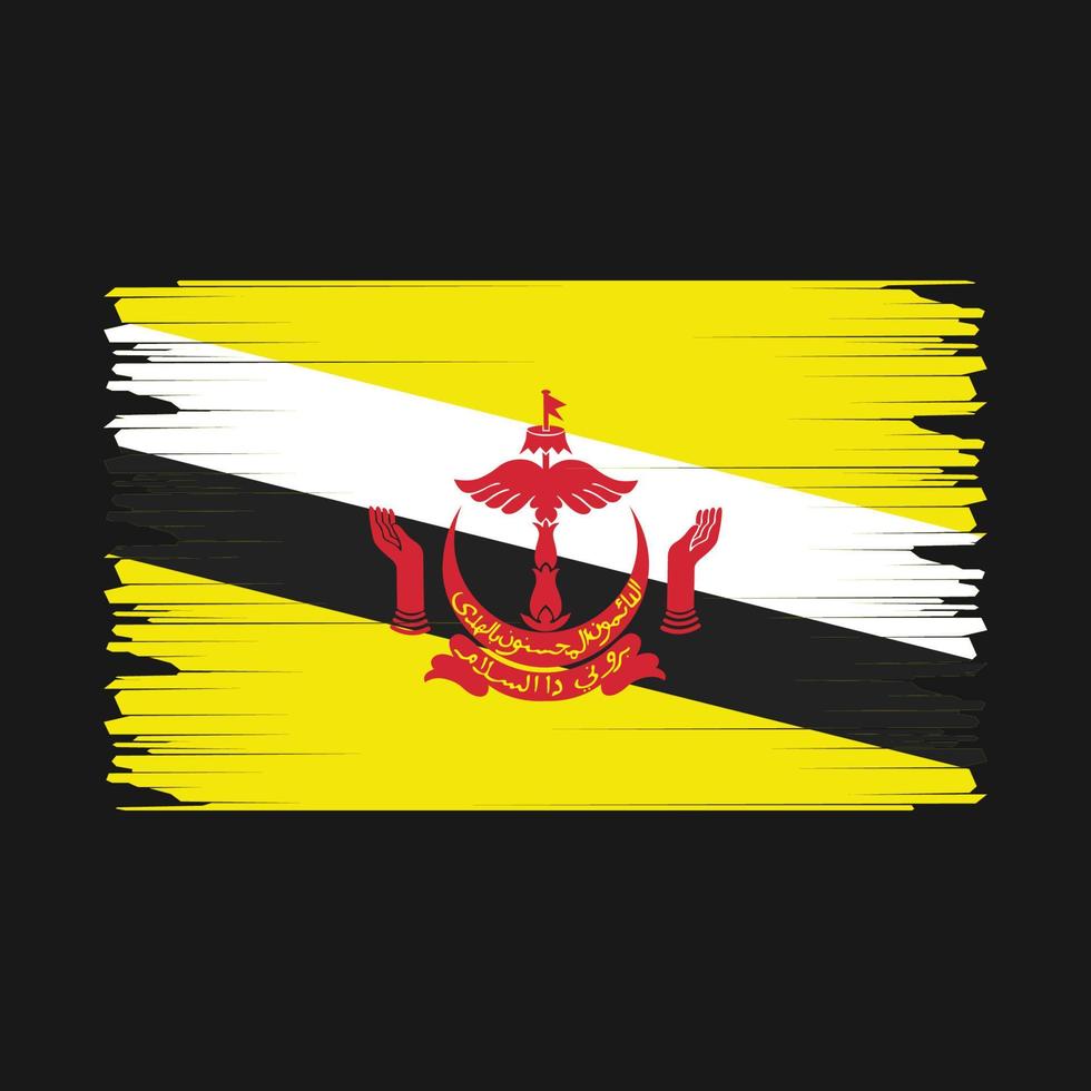 brunei flagga illustration vektor