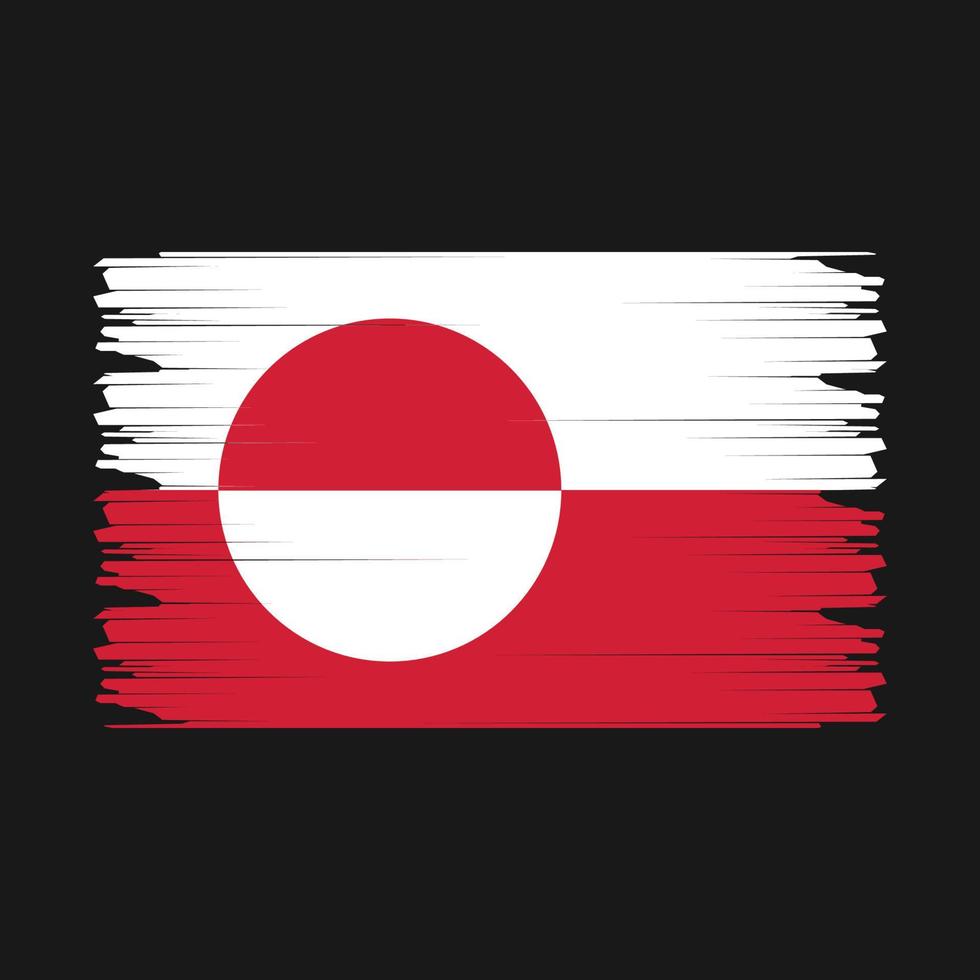 Abbildung der grönländischen Flagge vektor