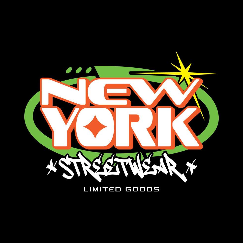 ny york Amerika y2k streetwear cyber stil färgrik slogan typografi vektor design ikon illustration. tröja, affisch, baner, mode, slogan skjorta, klistermärke, flygblad