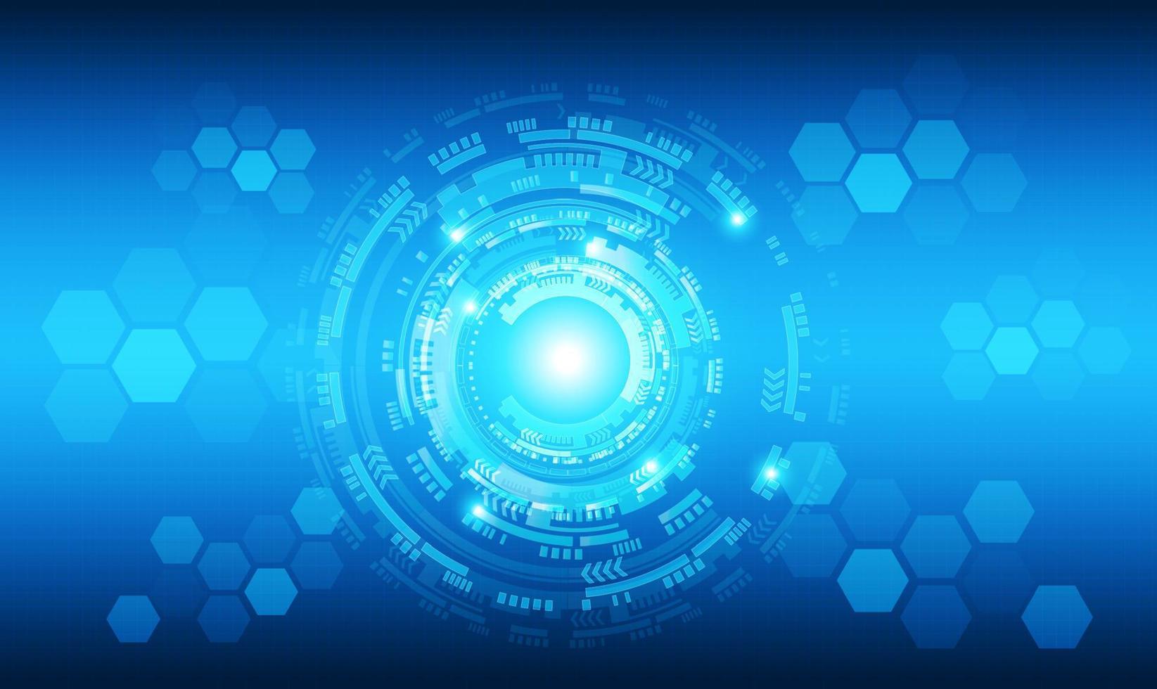 abstrakt blå dator teknologi bakgrund med krets styrelse och cirkel tech.vector illustration vektor