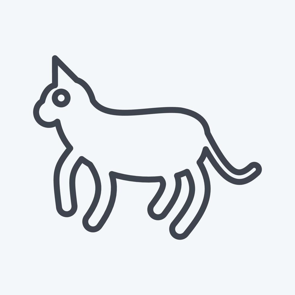 Symbol Katze. verbunden zu inländisch Tiere Symbol. einfach Design editierbar. einfach Illustration vektor