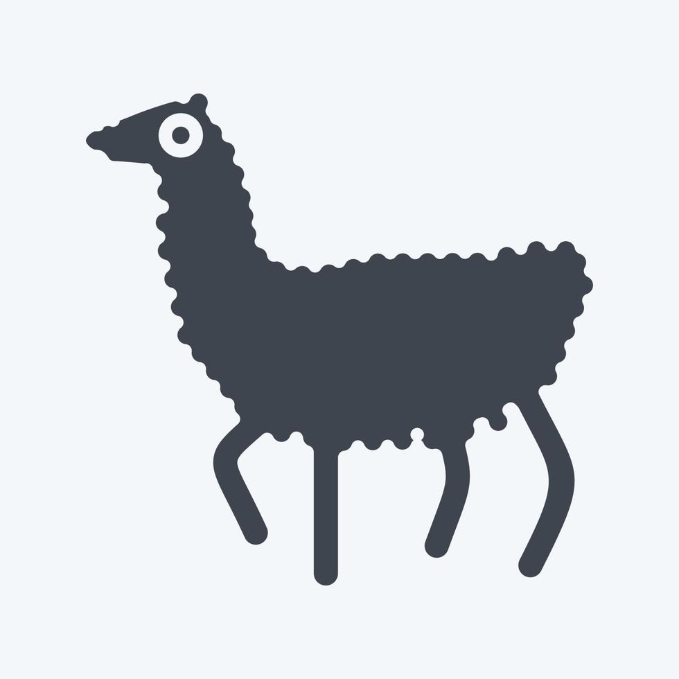 Symbol Lama. verbunden zu inländisch Tiere Symbol. einfach Design editierbar. einfach Illustration vektor