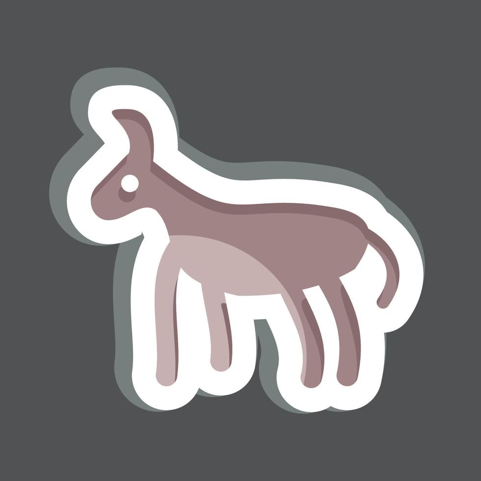 ikon åsna. relaterad till inhemsk djur symbol. enkel design redigerbar. enkel illustration vektor
