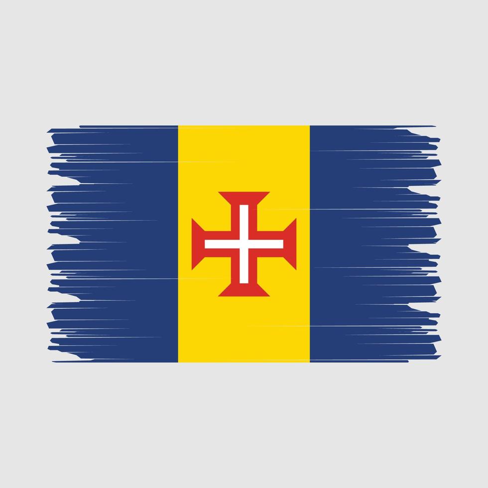 Madeira Flagge Illustration vektor