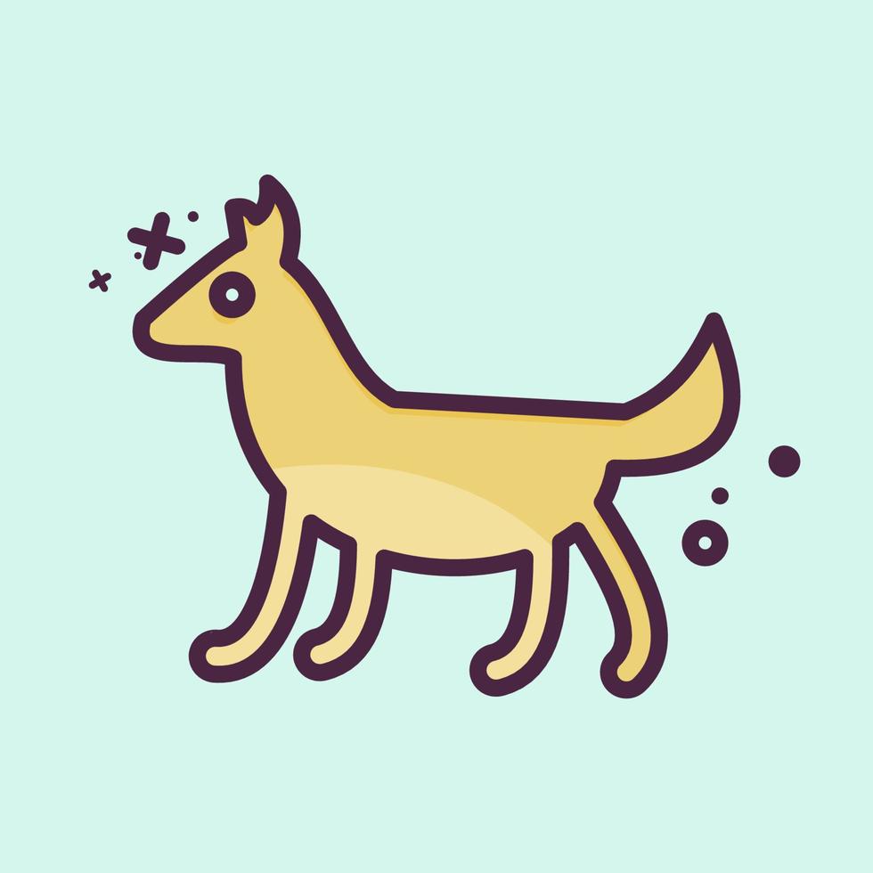 Symbol Hund. verbunden zu inländisch Tiere Symbol. einfach Design editierbar. einfach Illustration vektor