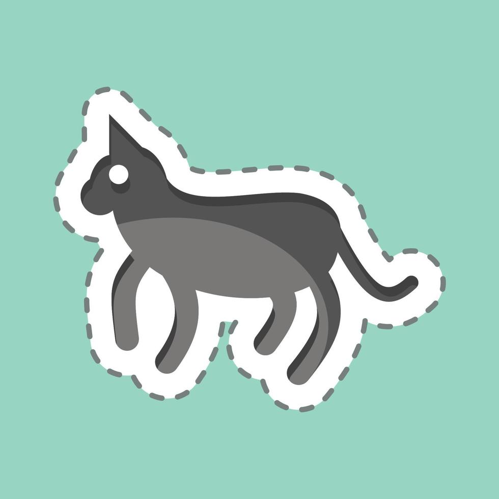ikon katt. relaterad till inhemsk djur symbol. enkel design redigerbar. enkel illustration vektor