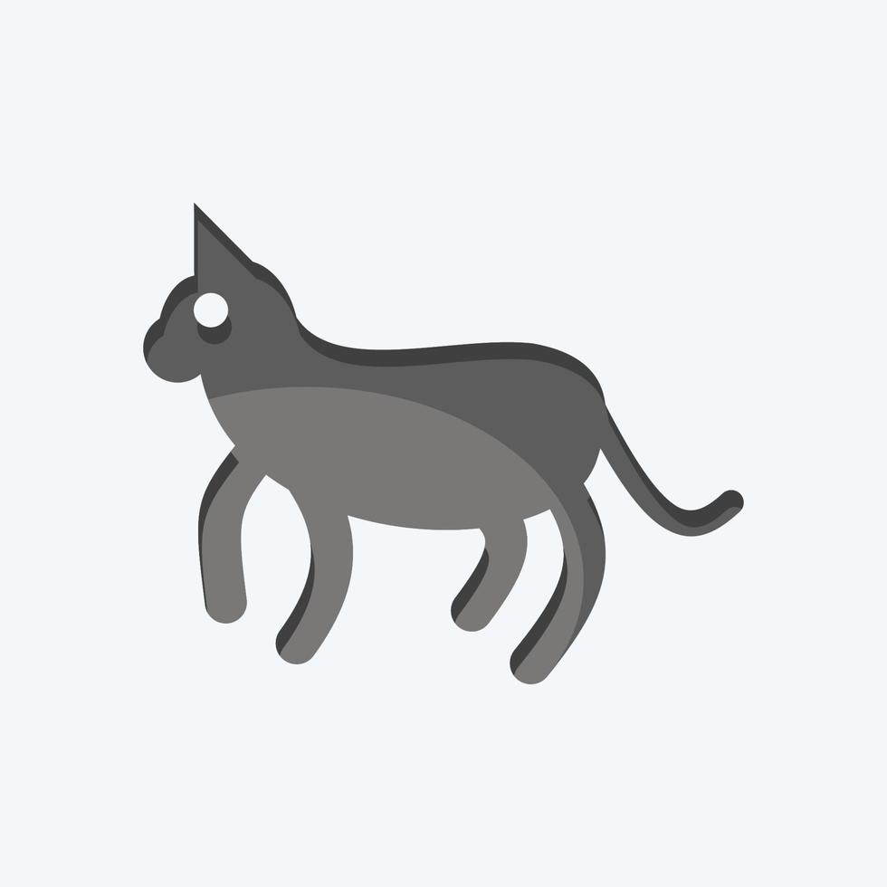 Symbol Katze. verbunden zu inländisch Tiere Symbol. einfach Design editierbar. einfach Illustration vektor