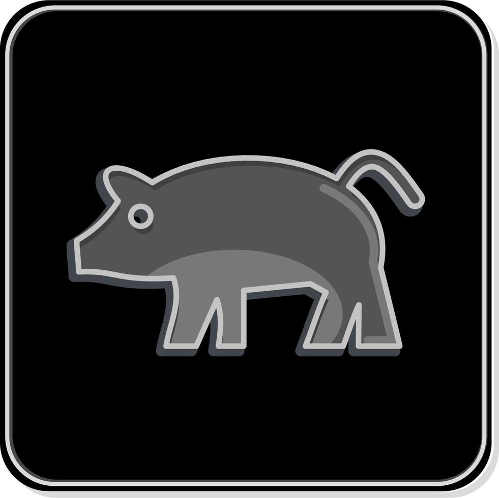 Symbol Schwein. verbunden zu inländisch Tiere Symbol. einfach Design editierbar. einfach Illustration vektor