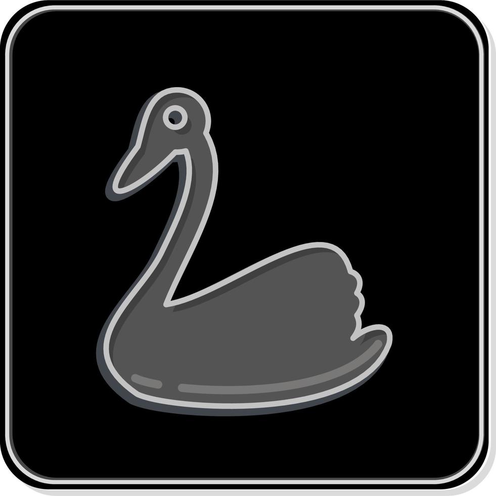 Symbol Schwan. verbunden zu inländisch Tiere Symbol. einfach Design editierbar. einfach Illustration vektor