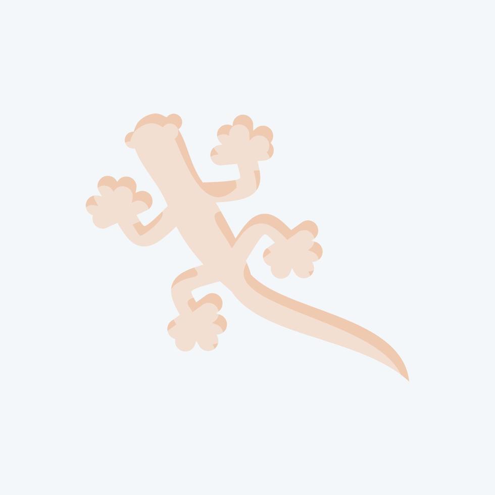 ikon gecko. relaterad till inhemsk djur symbol. enkel design redigerbar. enkel illustration vektor