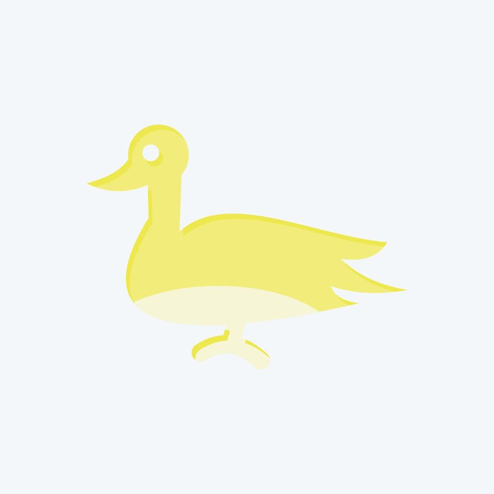 Symbol Ente. verbunden zu inländisch Tiere Symbol. einfach Design editierbar. einfach Illustration vektor